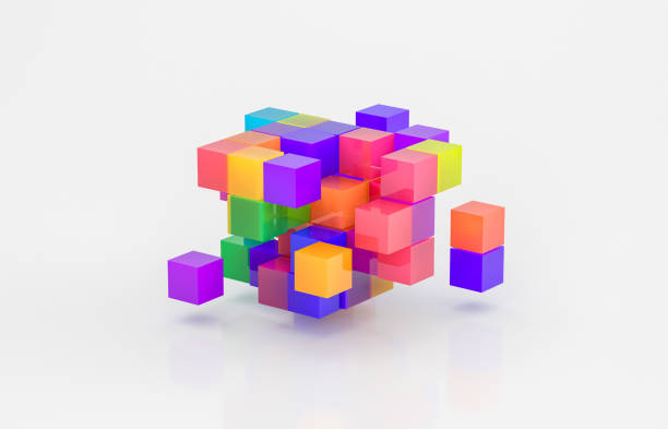 istock Abstract futuristic innovation business technology background with isometric 3d cube. 3d rendering. 2037739268
