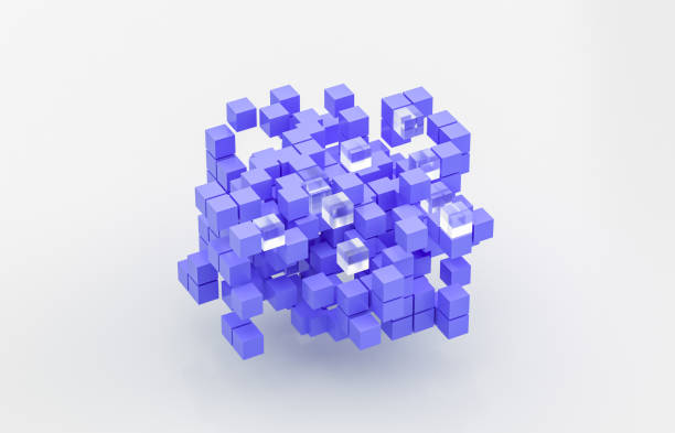 istock Abstract futuristic innovation business technology background with isometric 3d cube. 3d rendering. 2037739795