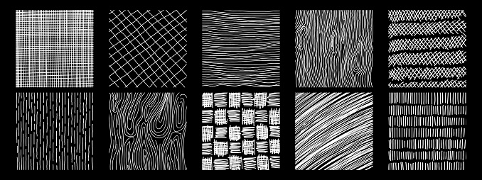 Line To Create Pattern Or Texture Patterns With Hand Drawn Linear Hatching And Crosshatching Textures ...