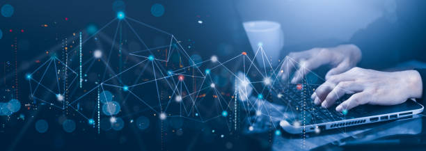 istock Big data, digital marketing, digital technology, and internet networks Web of Things, or IoT. Internet browsing on a contemporary PC in a futuristic metaverse with cutting-edge technological backdrop 2037839353