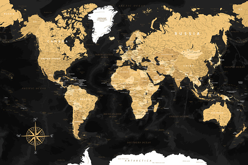 World Map - Highly Detailed Vector Map of the World. Ideally for the Print Posters