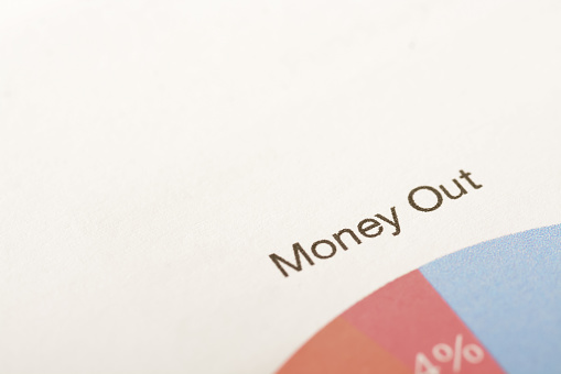 Money out typically refers to the total amount of money that has been spent or paid out from a particular source or account over a specified period of time.