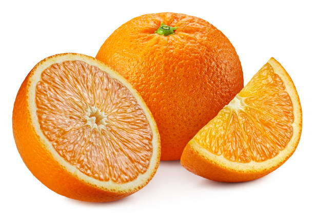 istock Orange full macro shoot fruit healthy food ingredient on white isolated 2037937584
