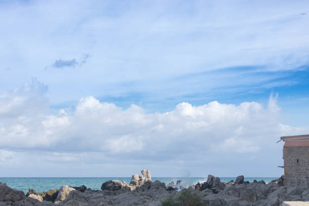 coastline and seascape at Cefalu, Palermo, Sicily, Italy