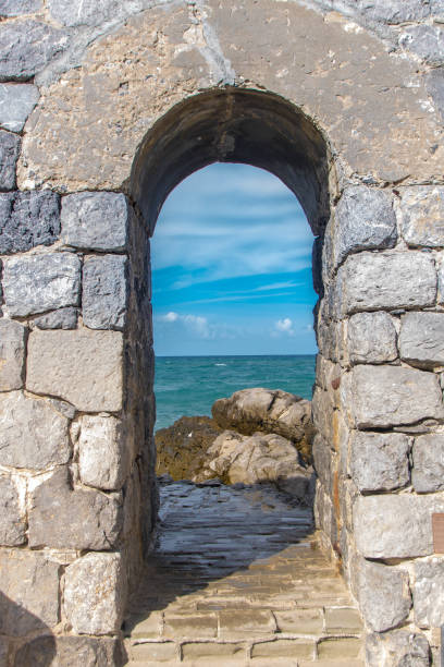 coastline and seascape at Cefalu, Palermo, Sicily, Italy