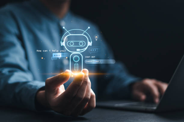 istock Ai tech, Businessman use laptop with Ai technology for futuristic technology transformation. Artificial intelligence helps in work. using command prompt for generates something. 2037949912