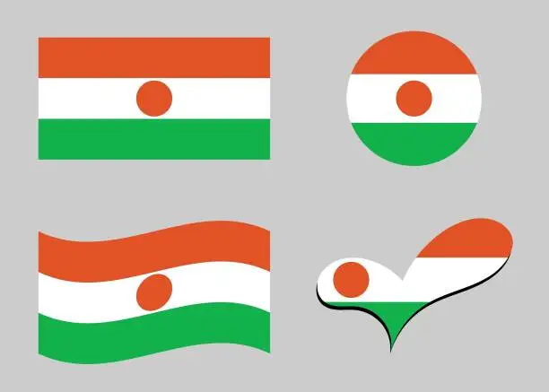 Vector illustration of Niger flag