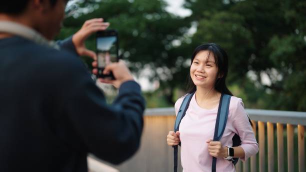 istock Teenager posing for photo shoot while travel. 2038095480