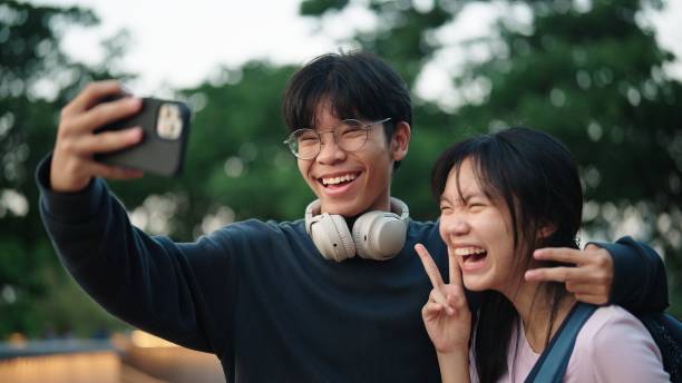 istock Teenager taking selfie while traveling together. 2038095506