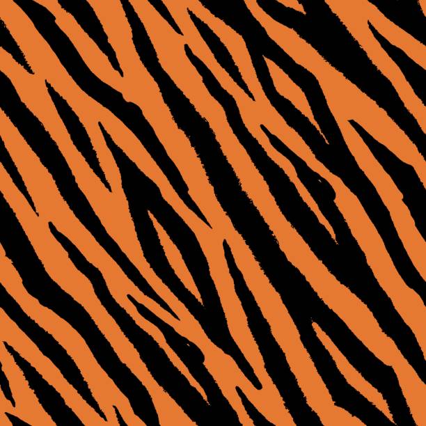 istock Seamless pattern of tiger skin in doodle hand drawing design 2038100381