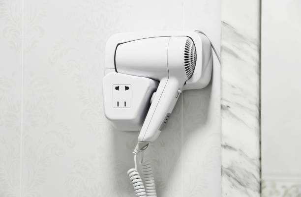Red Hairdryer on a Withe Background