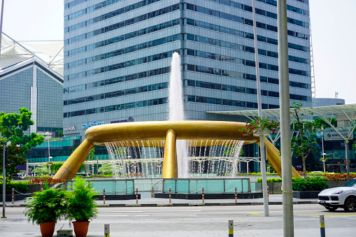 Singapore, Singapore - November 11, 2023: Fountain of Wealth in Singapore, next to Suntec City