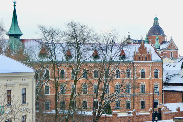 istock Brickwork and spires of Old Town Krakow 2038156544