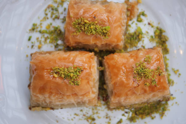 istock handmade turkish dessert baklava on table 2038183814