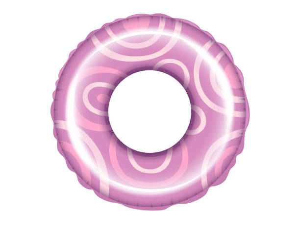 istock Pink color rubber swimming ring vector illustration isolated on white background 2038190443