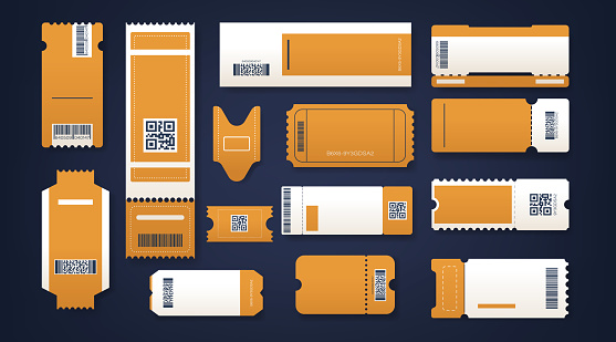 Custom Pass Tickets Ticket Templates Collection Blank Designs Used For Creating Custom ...