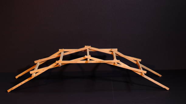 Wooden model of Da Vinci's Medieval self-supporting bridge