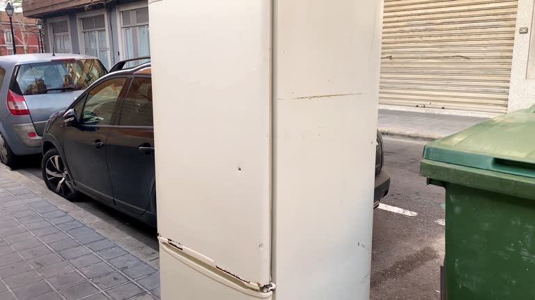 Abandoned refrigerator in the street