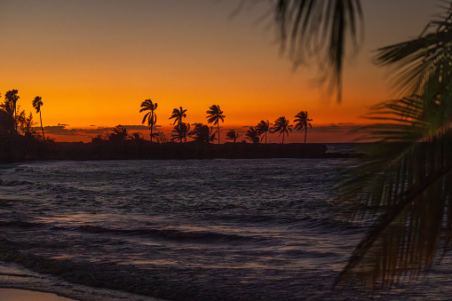 The Palm Beach, Florida scene at sunrise. 