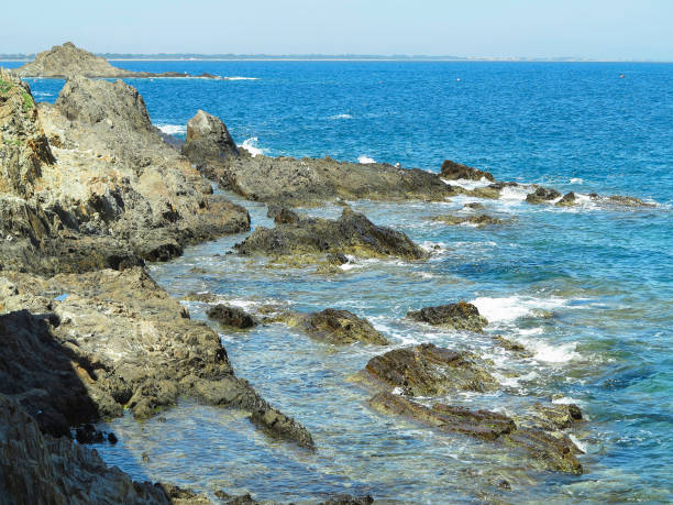 istock Beautiful scenic view on rocky coastline Mediterranean sea 2038243426