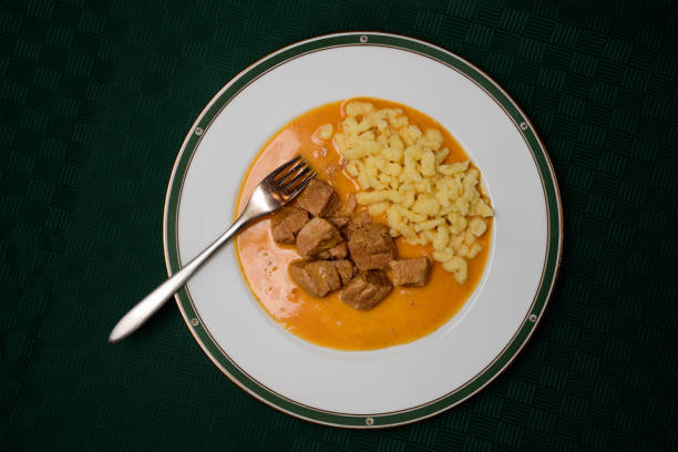 Plate of savoury food at Ticino luxury restaurant