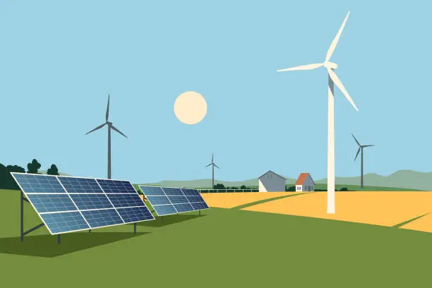 Vector illustration of Green technologies