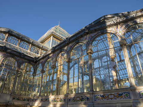 austria, vienna, palmhouse in burggarten now a cafe' and restauarant