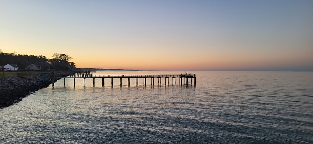 Left Pier at Sunset