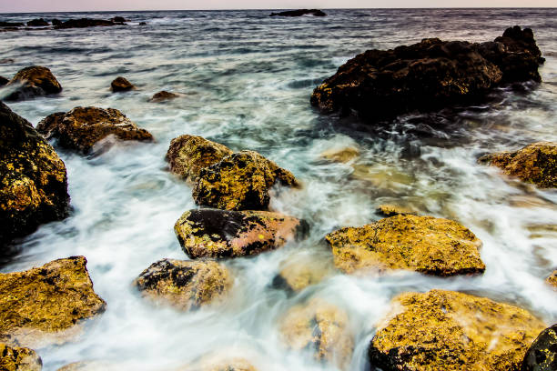 Long Exposure Picture of the Sea Coast in Tenerife