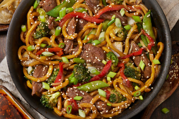 istock Pepper Beef and Noodle Stir Fry 2038387700