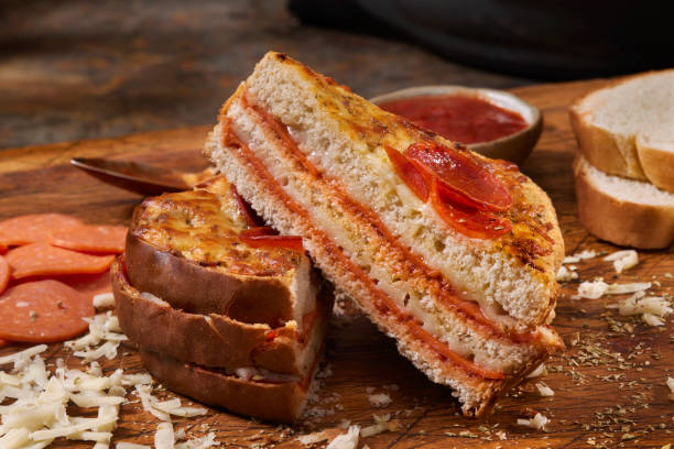 istock Crispy Air Fried Pepperoni Pizza Toastie 2038391870