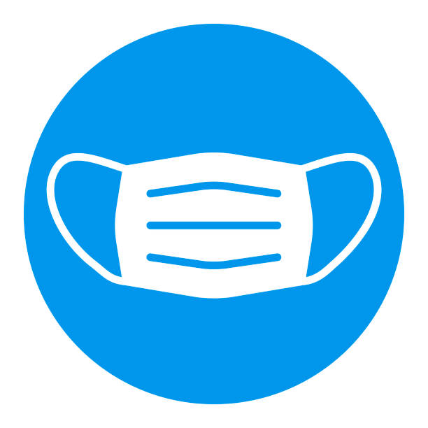 ilustraciones, imágenes clip art, dibujos animados e iconos de stock de icono de glifo blanco vectorial de máscara médica. signo médico - máscara protectora