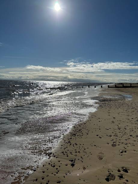 istock Water edge at Southwold beach 2038449477
