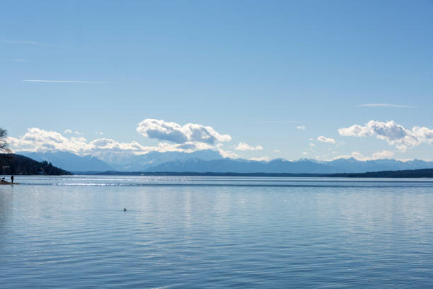 lake of starnberg with alps