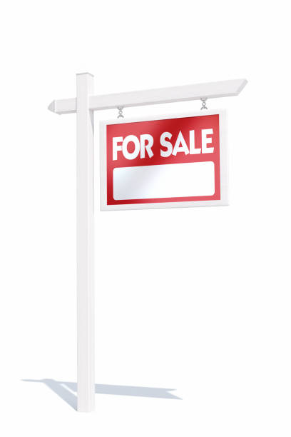 istock White Wooden Real Estate For Sale Sign, Object + Shadow Path 2038577508