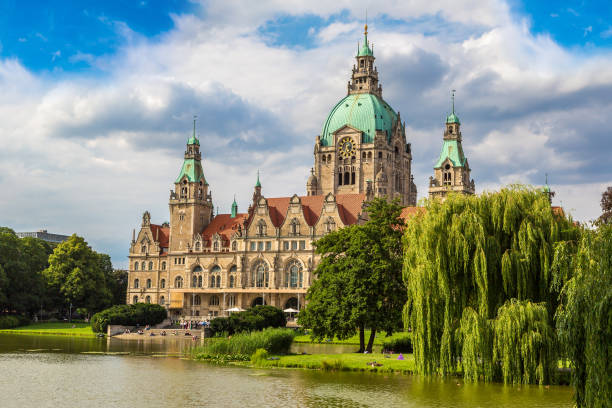 nová radnice v hannoveru - hannover - stock snímky, obrázky a fotky