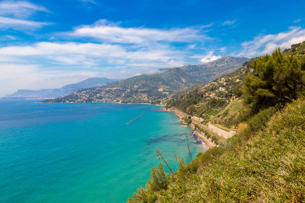 Azure coast in a beautiful summer day, Italy