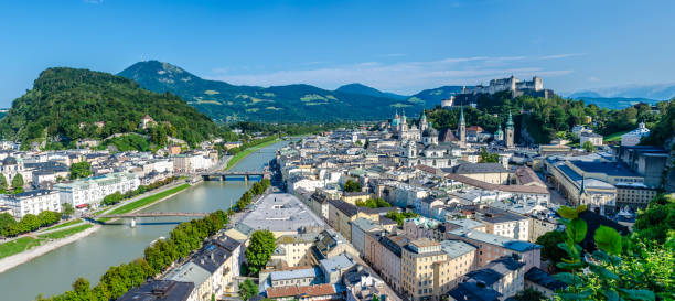 istock Panoramic view over Salzburg in summer 2038644166