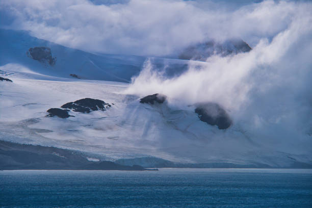a mountain in Antarctica, a majestic landscape
