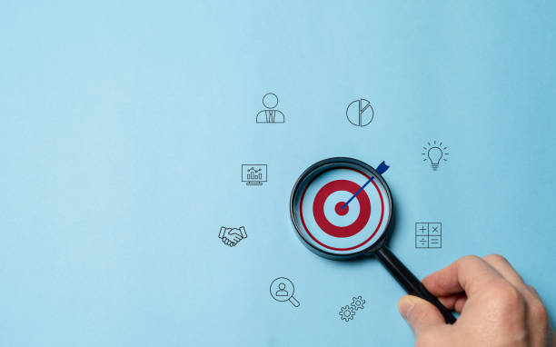 istock Concept of planning, leadership, development, search for a new target client. 2038732632