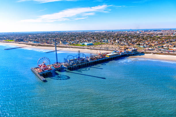 istock Galveston Beach Aerial 2038734198