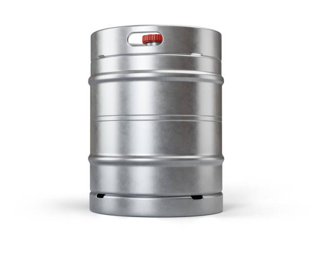 istock Metal beer keg isolated on white background with clipping path included. 3D render. 2038746247