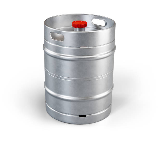istock Metal beer keg isolated on white background with clipping path included. 3D render. 2038746670
