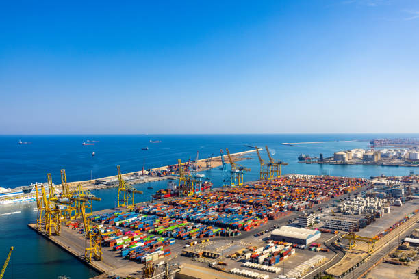 istock Barcelona seaport, containers and fuel storage 2038825176