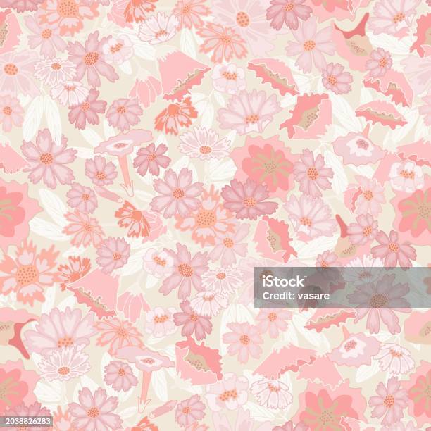 Subtle Pattern Pink Fresh Floral Pattern In Pastel Pink Subtle Color Variations Pink And ...