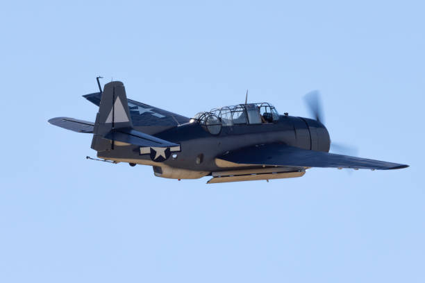 istock Tail view of a WWII assault plane (TBM Avenger), with bomb bay open 2038912962