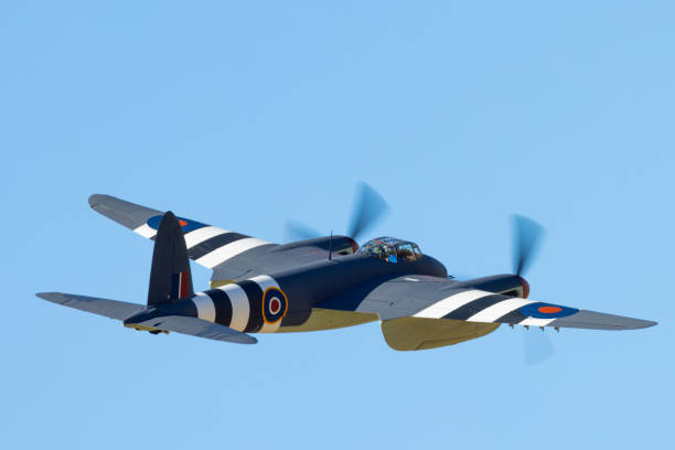 istock Tail view of a WWII era combat plane (Mosquito)) in beautiful light 2038913543