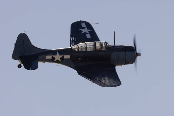 istock Side view of a WWII assault plane (SBD  Dauntless) 2038917760