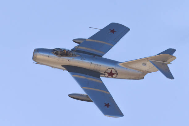 istock Close side  view of a vintage Soviet Mig-15 (Korean War fighter jet) 2038917793
