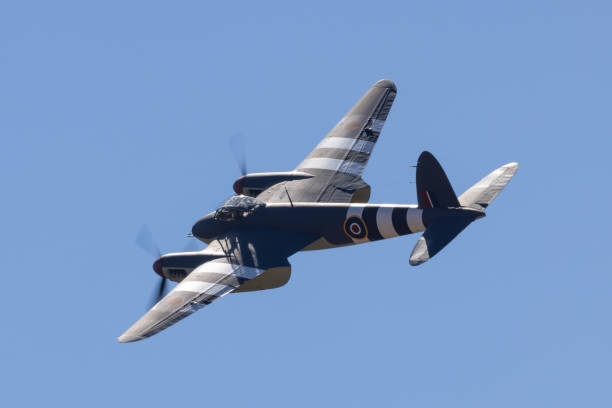 istock Tail view of a WWII era combat plane (Mosquito)) in beautiful light 2038918306